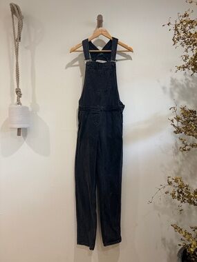 ASOS Black Denim Women's Overalls - Straight Leg Bib Jumpsuit